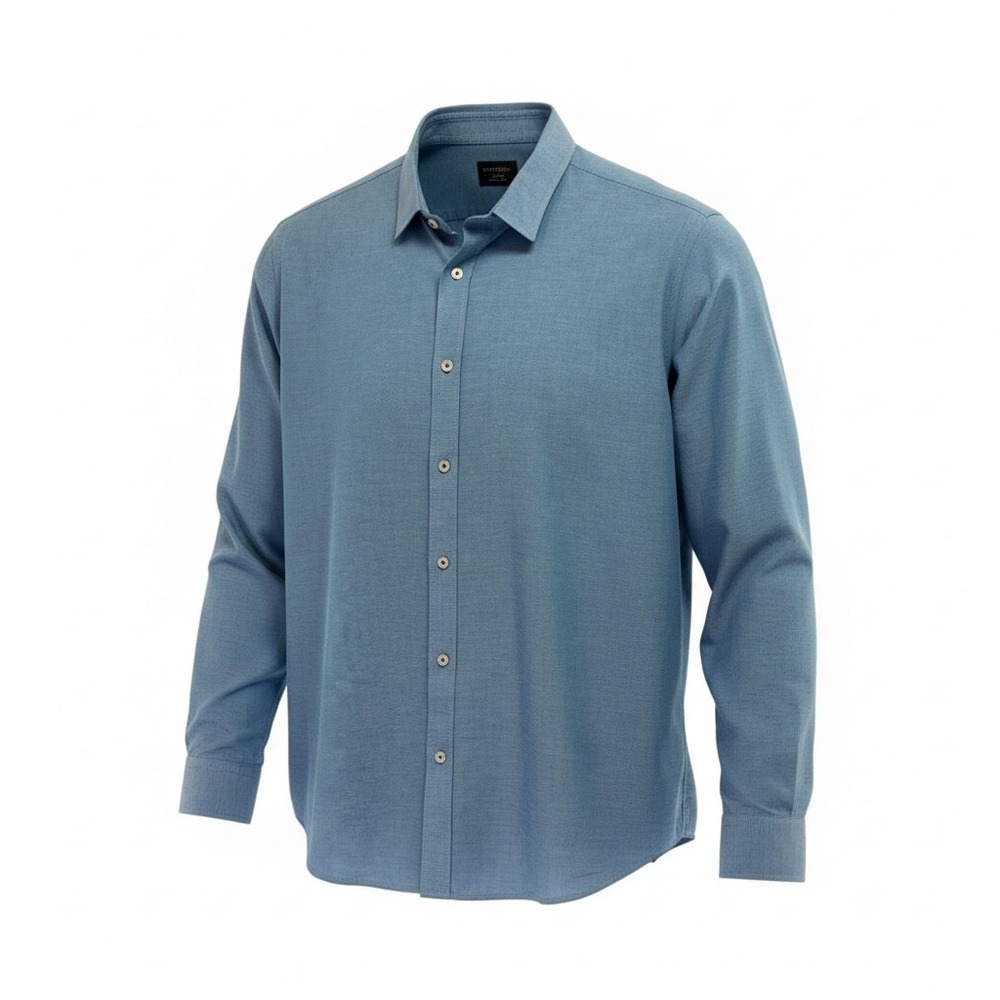 UNTUCKit Mens XX Large‎ Blue Textured L/S Button Down Shirt 100% Cotton (Z26)